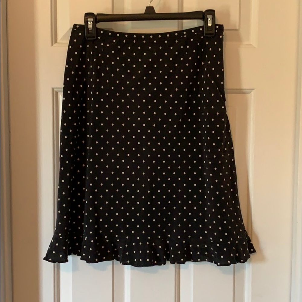 Ann Taylor polka dot fit and flair skirt